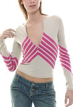 Colorblock V-Neck-服装产品图片-华衣网